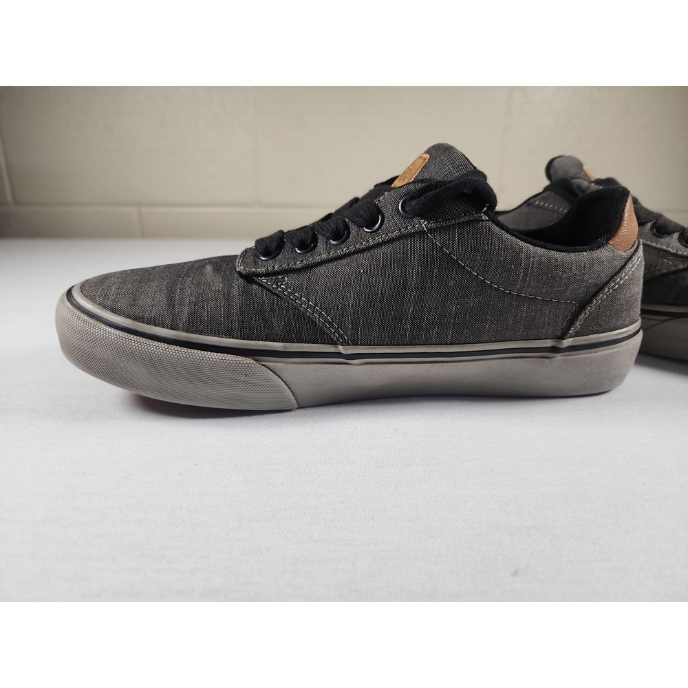 Vans Atwood Deluxe Mens 8.5 Gray Denim Textile Skate Shoes Low Top Sneakers - Picture 5 of 9